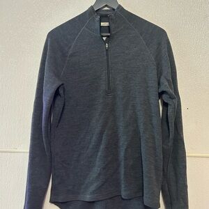 Ibex Men's Dark Gray Zip-Up Sweater